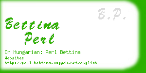 bettina perl business card